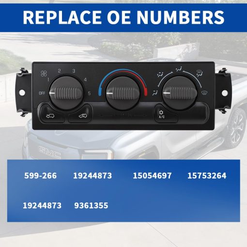 Panel de Control de Clima JINGZERO 599-266 Compatible con Chevrolet Avalanche Silverado Suburban 1500 2500 3500 Tahoe GMC Sierra Yukon XL - Imagen 4