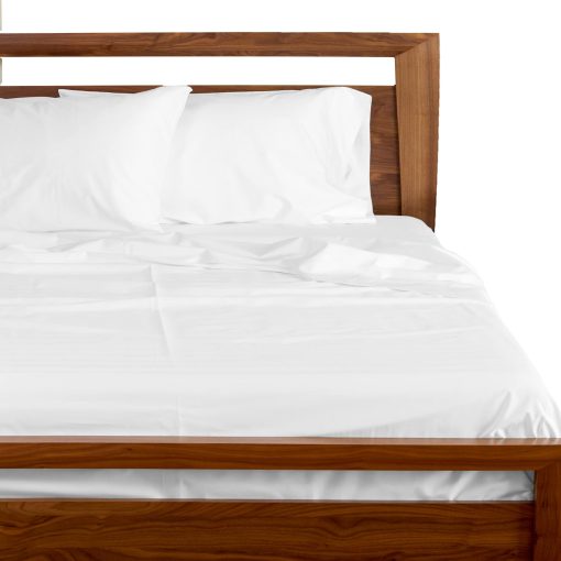 Juego de Sabanas King BedVoyage Suaves - Juego de Sabanas de Lujo de Dormitorio Melange, 4 Piezas de Ropa de Cama Refrescante Suaves, Viscosa Derivada de Bambu y Algodon, Bolsillo Profundo de 18" - Nieve