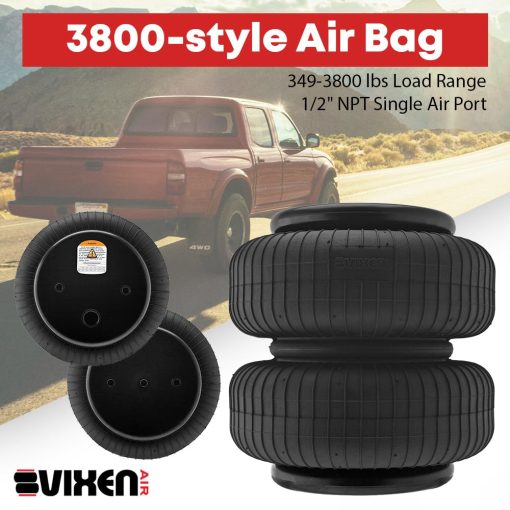 Vixen Air 1/2" NPT Puerto de Aire Individual Resorte Neumatico Resistente / Bolsa de Aire VXD3800 - Imagen 5