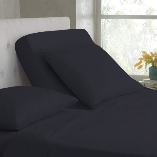 Juego de Sabanas King Split Top Balsara's 100% Algodon Egipcio 800 TC para Cama Ajustable 18" Pulgadas Bolsillo Profundo - Sabanas para Cama Sleep Number, 32" Split Top King - Solido Azul Claro