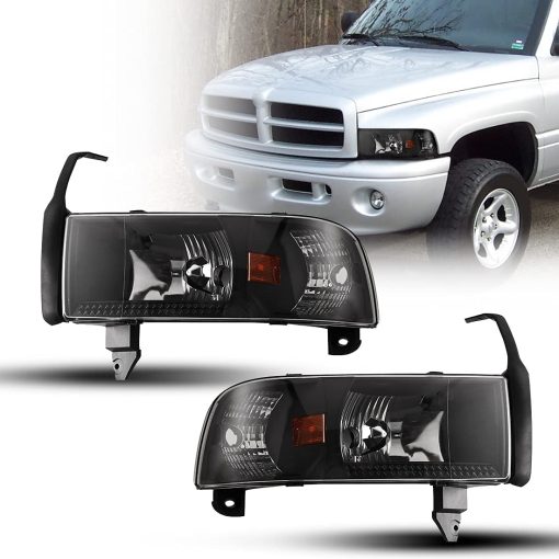 Faros Proyectores Nixon Offroad para Dodge Ram 1500 1994-2001 / Dodge Ram 2500 94-02 3500/ Dodge Ram 4000 1995-2002 (Todos sin Paquete Deportivo) Ensamblaje de Faros Alto y Bajo Lente Transparente