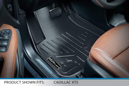 Juego de tapetes SMARTLINER a la medida para primera fila en negro para Cadillac XT5 2017-2022 - Imagen 2