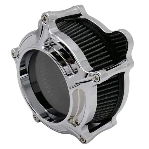 Filtro de aire cromado transparente de kit limpiador con turbina de moto para admision CNC para Harley Touring Street Glide 2008 - 2016 Softail 2016 - 2017 - Adaptacion - C (Gris) - Imagen 5