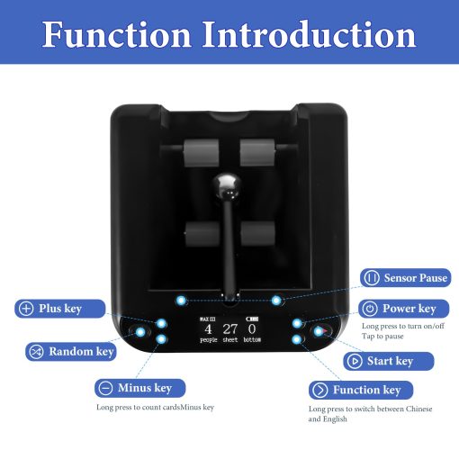 Repartidor Automatico de Cartas CARDSPIN, Rotacion de 360?, Maquina Automatica de Repartidor de Cartas de Poker Rapido, Preciso y Estable, Distribuidor de Cartas para 1-8 Jugadores, Accesorio para Juegos de Mesa Texas Holdem Blackjack - Imagen 6