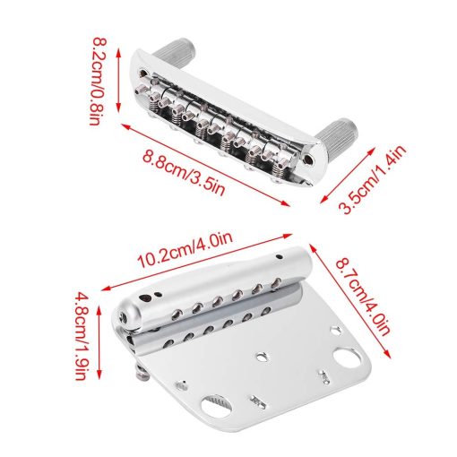 Puente de tremolo para guitarra, 1 set de puente de vibrato con pequenos tornillos y llave para piezas de guitarra electrica - Imagen 2
