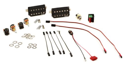 Set de pastillas Humbucker para Guitarra Electrica EMG Fat 55 Retro Active, Negro