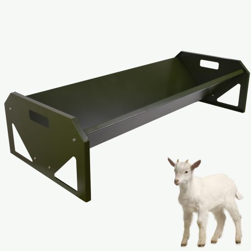 Tolva de Alimentacion de Acero Inoxidable de 45 Pulgadas de Capacidad Grande para Cabras, Caballos, Ovejas, Ideal para Terneros, Cabras, Ovejas, Caballos, Alpacas