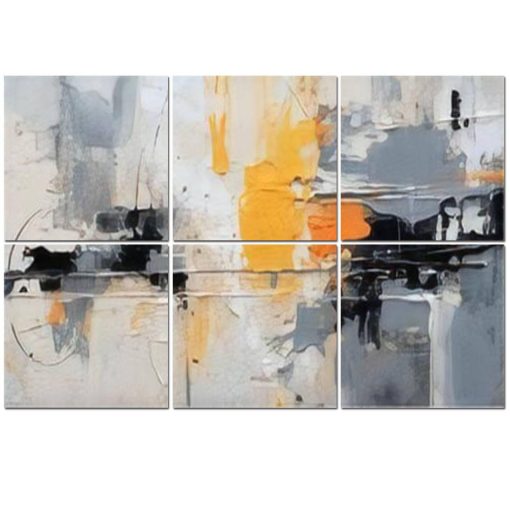 6 Pack Paneles Acusticos de Arte Abstracto Realismo Amplias Pinceladas Pintura al oleo Textura Paneles acusticos Decorativos, 48"x72" Paneles Absorbentes de Sonido Decorativos, Tratamiento Acustico para Hogar, Oficina