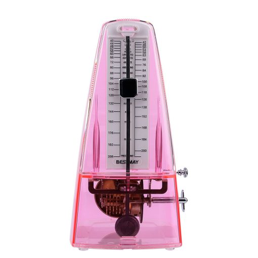 Metronomo Mecanico de Alta Precision con Clic Audible y Timbre (Transparente Rosa) - Imagen 4