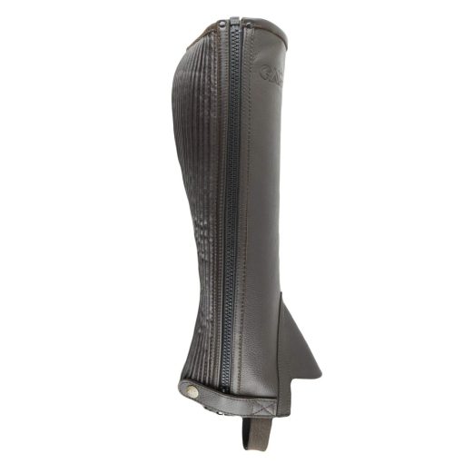 AK Side Zip con Panel Elastico Media Bota de Cuero de Grano Completo para Montar a Caballo AKRS-1022 (8, Marron) - Imagen 4