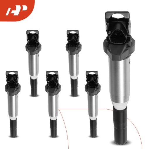 Conjunto de 6 Bobinas de Encendido de Motor A-Premium Compatible con BMW 325i 325Ci 328i 330Ci 335i 435i 525i 528i 530i 535i 640i 740i E60 E61 E70 E71 E82 E88 E90 E91 E93 F30 E85 E89 12137571643 - Imagen 8