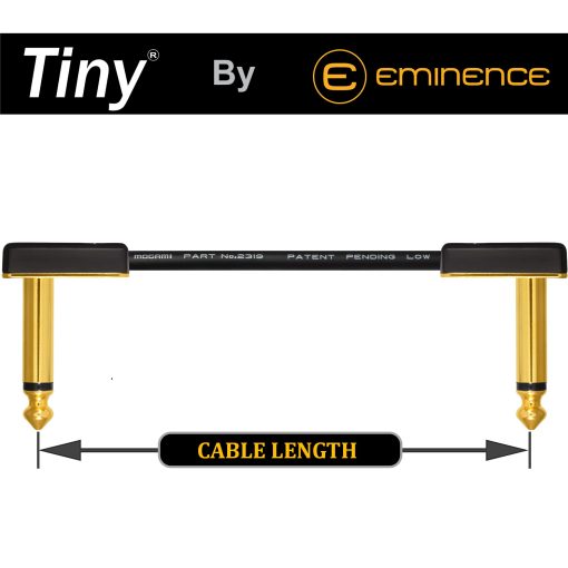 Cable de 5 pies hechos a medida WORLDS BEST CABLES para pedal, efectos, parche, instrumento utilizando cable Mogami 2319 y conectores TS chapados en oro Eminence Tiny angulados - Imagen 6