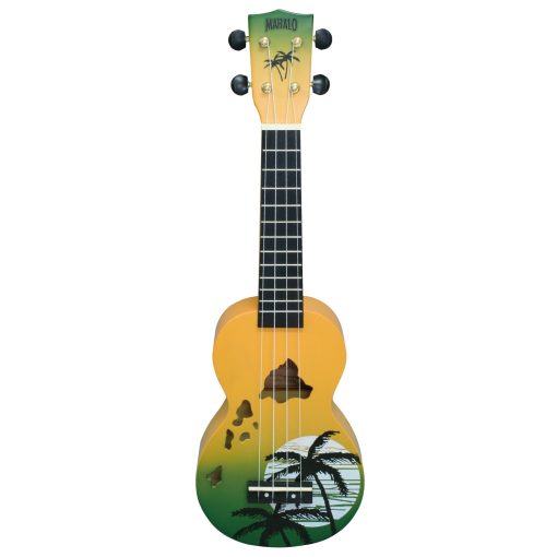 Ukulele Mahalo Designer Series, Diestro, Green Burst, Soprano (MD1HA gnb)