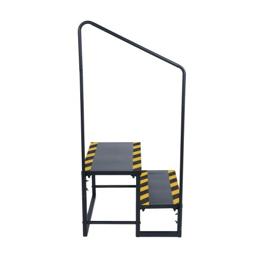 Escaleras de 2 Peldanos para RV Actualizadas Escaleras para Casas Moviles con Dos Pasamanos Escalera de Acero para Exteriores Soporte de Escalera Economica para RVs y Caravanas de Viaje Motorhome, Caravana - Imagen 8
