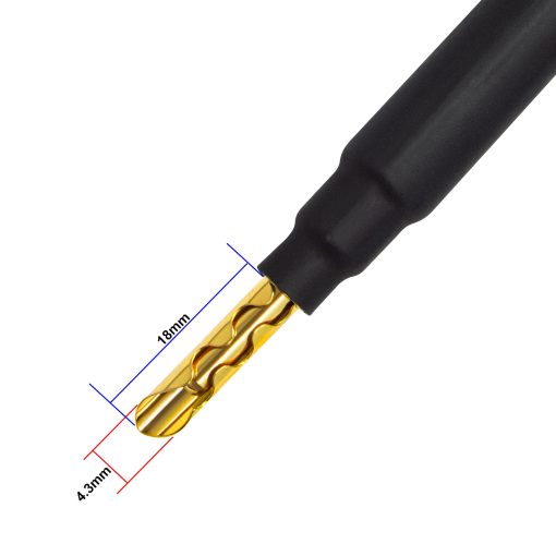 Cable para altavoz premium WORLDS BEST CABLES de 12 pies Ultimate - 9 AWG - OFC ultra puro - Par de cable para altavoz HiFi premium con conectores banana Eminence Gold y chaqueta de tweed plateada - Imagen 6