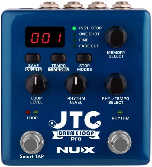 Paquete de Pedal de Bateria y Loop Briskdrop NUX JTC Pro con 2 Cables de Instrumento MXR y Afinador Clip-On Snark, jtcprobundle1 - Imagen 2
