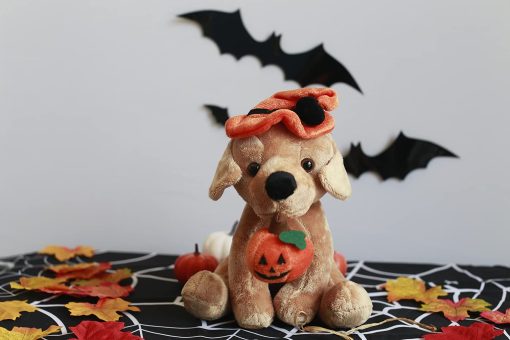 Peluche Halloween Pawpals 8 pulgadas Perrito de Peluche Viene con Sombrero y Calabaza de Halloween - Calabaza para Ninos en esta Fiesta (Variedad de Perritos de Halloween) - Imagen 5
