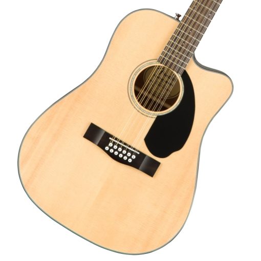 Guitarra Acustica Electrica de 12 Cuerdas Fender, con Garantia de 2 Años, con Pastilla de Guitarra Acustica Fishman con Afinador y Ecualizador, Diapason de Nogal Redondeado, Acabado Natural Brillante, Construccion de Caoba