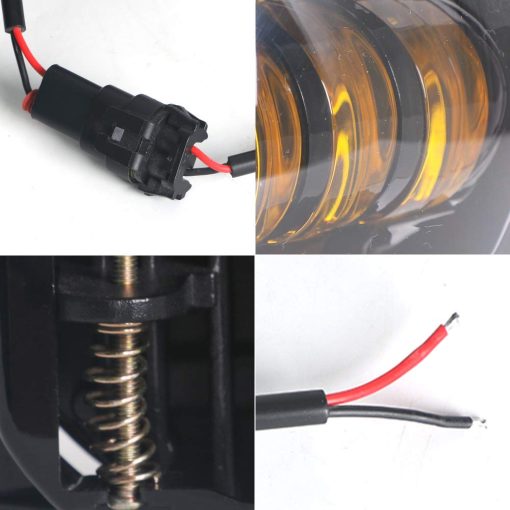 LX-LIGHT 60W 4 Pulgadas Luces LED de Niebla ambar para Parachoques Delanteros de Reemplazo para Wrangler JK Unlimited JK 2007-2018 - Imagen 5