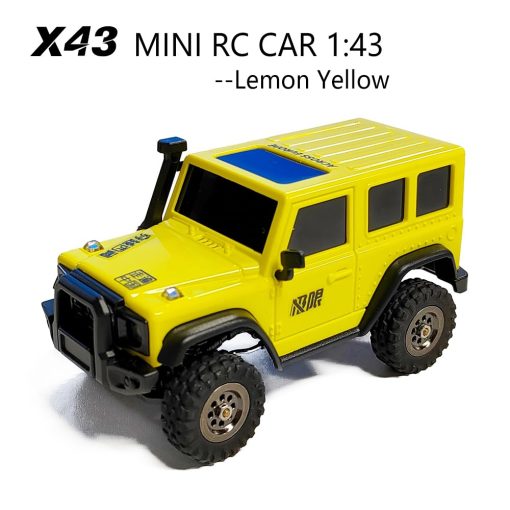 Coche de control remoto SoloGood LDARC X43 1:43 Escala Coche de Carreras RC 1/43 Vehiculo de Escalada en Miniatura 4WD Coche RTR 2.4G Mini Coche de Control Remoto para Adultos Aficionados a los Coches RC (Amarillo Limon) - Imagen 7