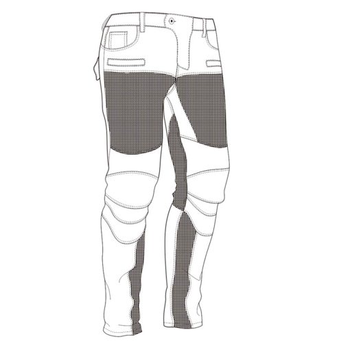 Pantalones de Moto para Hombre con Proteccion de Rodilla y Cadera (Azul, S=28) - Imagen 3
