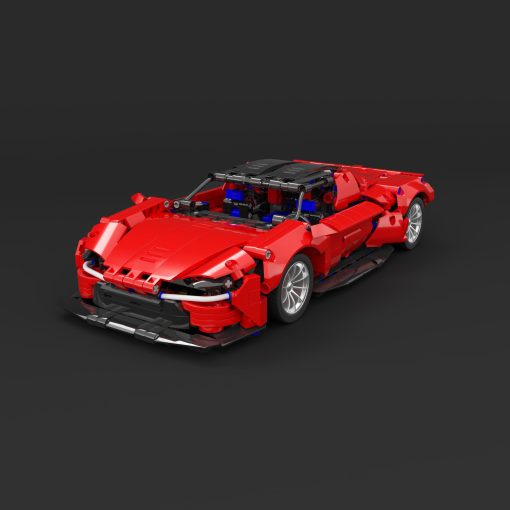 Set de coches de carreras ShupBear Creator Red Speed Champions MOC, modelo coleccionable para adultos, bloques de construccion 1208 piezas - Imagen 2