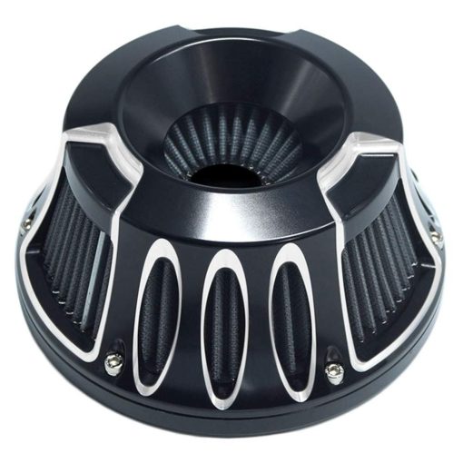 Filtro de admision de aire para motocicleta, limpiador de aire CNC Negro para Harley Touring Street Glide 2008 - 2016 Softail 2016 - 2017 - Ajuste - C