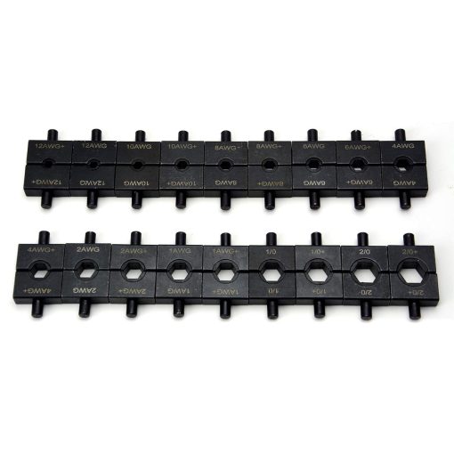 Kit de Crimpadora de Terminales y Conectores Electricos Hidraulica TEMCo TH0006 con 18 Juegos de Troqueles 12 AWG - 00 (2/0) (5 Toneladas EE. UU.) - Imagen 4