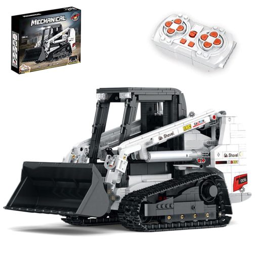 Set de bloques de construccion de tecnologia YILETKC, vehiculo de carga RC de 2.4G/APP Steer Loader juguetes de construccion con motor, regalo de juguete de construccion de cargador de orugas para adultos y adolescentes - 1366 piezas
