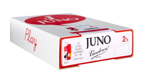 Vandoren Juno Bb, Caja de 25, Fuerza 2.5 Canas para Clarinete (JCR012525)