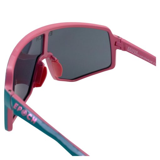 Gafas de Sol Deportivas para Motocicletas Epoch Eyewear L2 Envoltura de Lentes unica Marco de Teal/Rosa con Lentes de Espejo Rosa - Imagen 5