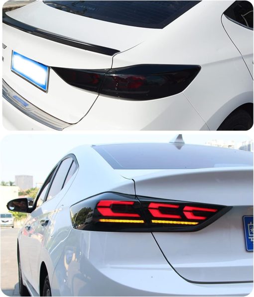 Luces Traseras LED Ingenuity Time Para Hyundai Elantra 2017 2018 Animacion de Encendido Senal de Giro Secuencial Ensamble de Lampara Trasera (No Compatible con Elantra 2019) (Ahumado) - Imagen 4