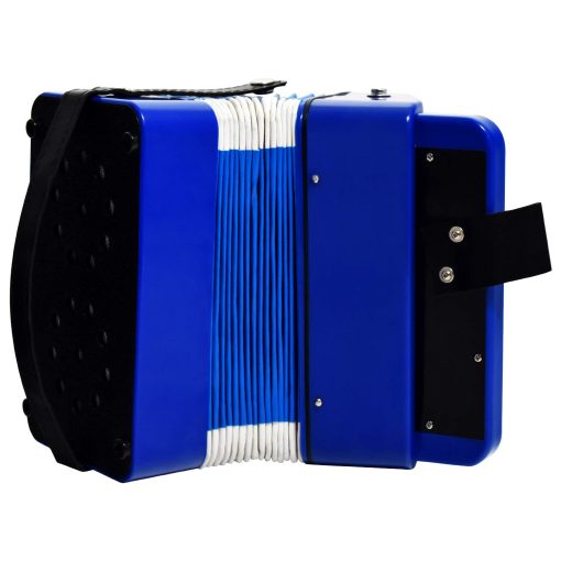 ACORDEoN de Juguete para Ninos 10 Teclas Pequeno Acordeon de Botones para Ninos y Ninas Instrumento Educativo Musical Juguetes Opcion de Regalo de Navidad (AZUL) - Imagen 5