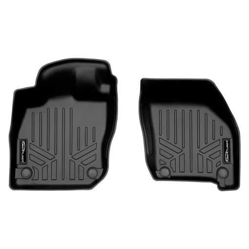 SMARTLINER Juego de tapetes negros a medida para la primera fila compatible con Audi A3 2022-2023