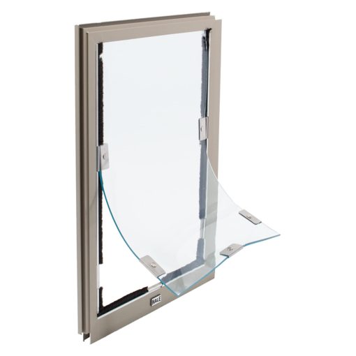 Puertas para gatos y perros con pantallas | Una sola solapa | Solo para puertas de pantalla de 1/2" de marco | Instalacion profesional requerida | Marco resistente de aluminio extruido | Esquinas reforzadas con acero | ¡Aire fresco adentro, insectos afuera! | Puerta para mascotas Hale