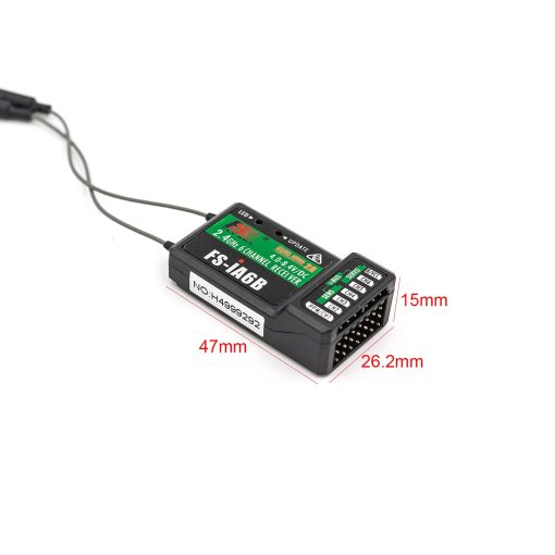 Receptor Flysky FS-iA6B 2.4Ghz de 6 Canales de Largo Alcance con Doble Paso PPM PWM y Telemetria con ibus para Coche Barco RC (3PCS) - Imagen 2