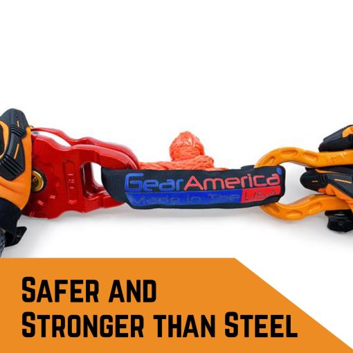 Soft Shackles Sinteticos GearAmerica 1/2? Naranja ? Fabricados en EE. UU. ? Resistencia de 45,000 lbs (22.5 Toneladas) ? Recuperacion Todo Terreno, Remolque y Mas ? Mas Fuertes Que los Anillos de Acero ? Incluye Bolsa 2PK - Imagen 4