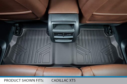 Juego de tapetes de piso a medida SMARTLINER 2 filas en negro para Cadillac XT5 2017-2022 - Imagen 4
