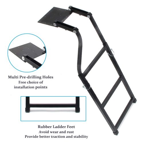Escalera de cola para camioneta accesorios universales de extension de escalera con tornillos hexagonales autorroscantes de acero inoxidable KMFCDAE - Imagen 6