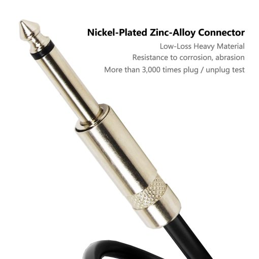 Paquete de 2 cables Speakon a 1/4" TS de 10 pies - 2 unidades 10FT Speak-On Macho a 1/4 de pulgada (6.35mm) para Altavoz, Bocina, Mezcladora - Cable de Cobre Blindado Calibre 16 HBU - Imagen 4