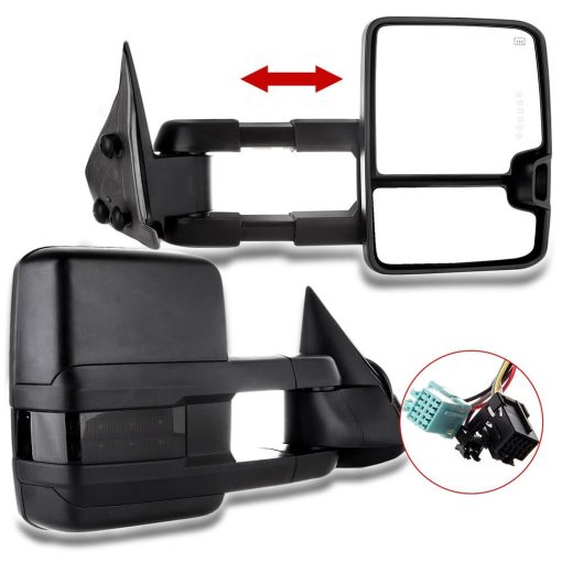 Espejos de Remolque ECCPP de alto rendimiento Espejos exteriores automotrices con potencia calefaccionados senal de giro de reemplazo para 2003-2007 para Silverado para Sierra para Chevy para gmc 1500 2500 3500 (07 nuevo estilo de carroceria) - Imagen 8