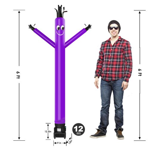 MOUNTO 6FT Fly Puppet Dancer con 1/3hp Blower Set Completo (Morado) - Imagen 2