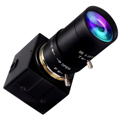 Camara USB de 5MP con Lente de Zoom de 2.8-12 mm Mini Camara UVC USB 2.0 con Enfoque Variable Camara para PC con Zoom Manual Camara de Enfoque Cercano Industrial Camara Web Varifocal para Raspberry Pi Laptop