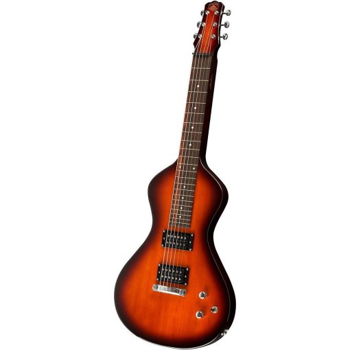 Guitarra Electro Hawaiian Junior Lap Steel de Asher - Color Tobacco Burst - ¡Con funda! - Imagen 3