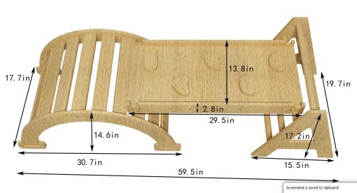 Set de Escalada Montessori Maple 5 en 1 de Avenlur - Gimnasio de Escalada para Bebes - Triangulo Escalador Plegable, Rampa de Escalada, Treparco, Tobogan, Balancin - Gimnasio Interior para Edades de 3 meses a 36 meses - Imagen 5