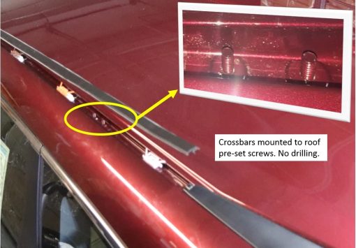 BRIGHTLINES Barras de Techo de Aluminio Premium Anti-Robo de Alta Resistencia Compatible con Honda CRV 2012-2024 Sin Rieles de Techo - Imagen 3