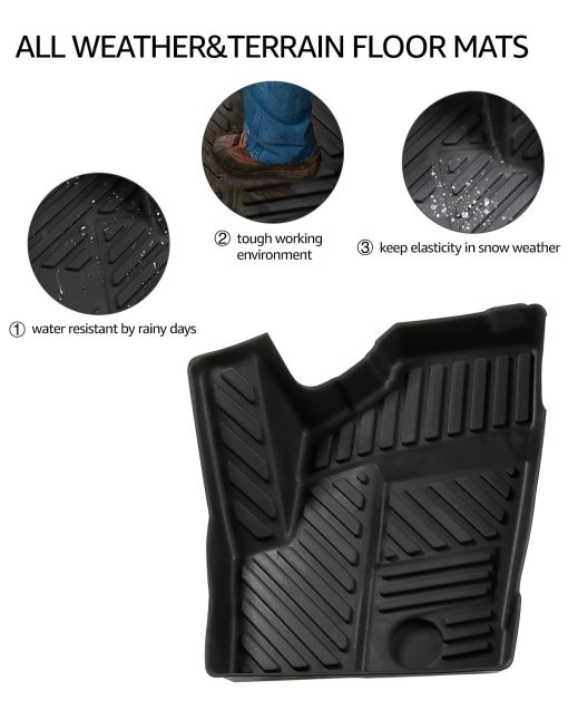 Juegos de alfombrillas delanteras para RZR, A&UTV PRO Protectores de piso Anti-intemperie Compatible con Polaris RZR XP 1000 900 S XC Turbo 2 Puertas Accesorios Reemplaza # 2880414 - Imagen 3