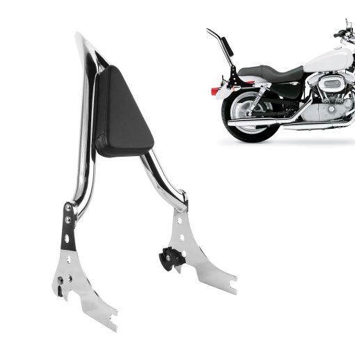 Espaldar de motocicleta con respaldo trasero desmontable y parrilla de equipaje para Harley 883 Sportster 2004-2022
