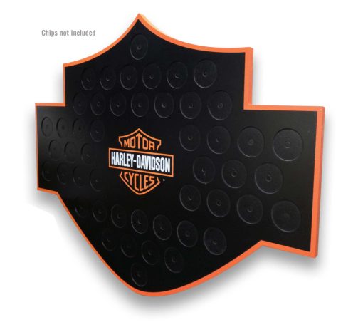 Porta Fichas de Poker Coleccionable Harley-Davidson Bar & Shield con Marco Magnetico 48 Piezas - Imagen 2