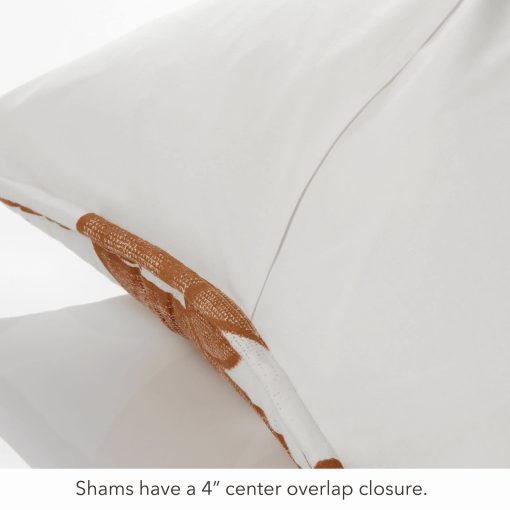 Juego de Edredon de Algodon Percale Estampado Shapes Nate Home by Nate Berkus | Ropa de Cama de Lujo Comoda - Tamano King - 1 Cubierta de Edredon/2 Fundas de Almohada, Bronce/Blanco Antiguo - Imagen 6